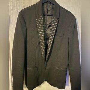 Zara Man Tuxedo Style Jacket w/ Studded Lapels